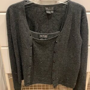 Cashmere and Beaded Sweater Set